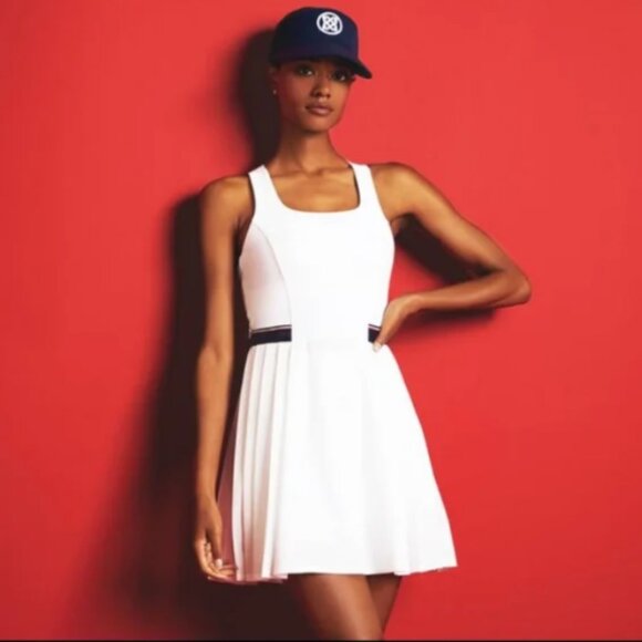 G/FORE Dresses & Skirts - G/FORE Racerback Stretch Ops Pleated Tennis Dress with Shorts